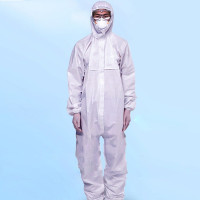 艾科赛拉 一次性 全身连帽连体防护~服 隔离衣 防尘服 隔离服10套