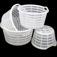 企采严选 圆形塑料筐橘子套子筐加厚西瓜筐蔬菜水果箩筐海鲜水产框周转筐子