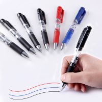 得力(deli) S01按动中性笔 顺滑书写/超大容量 红蓝黑 整盒12支装