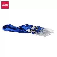 得力(deli)20根卡套挂绳工作证吊绳 蓝 *10