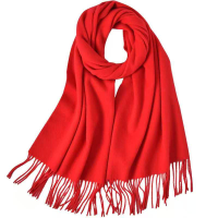 纯色红色围巾上海故事秋冬围巾