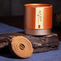 老山檀香盘香家用熏香 佛香卧室香搭香炉香薰圆罐香 40单盘装