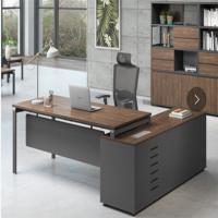 经理桌现代简约主管桌钢木办公桌 1600*1700*750