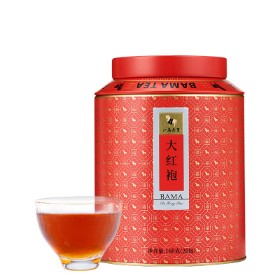 八马茶叶 新品武夷特级大红袍岩茶乌龙茶百福圆罐自饮装160g