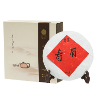 七修良品 福鼎寿眉茶饼礼盒 2017福鼎寿眉白茶 1饼 送礼自用白茶礼盒