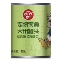 顽皮Happy100犬用18版牛肉+蔬菜罐头375g