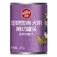 顽皮Happy100犬用18版角切鸡肉罐头375g