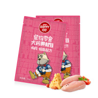 顽皮Happy100宠物零食 犬用鲜封包 鸡肉 奶酪配方70g*12