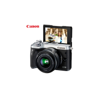 佳能(Canon) 微单相机 数码相机 微单套机 银色(15-45 微单镜头)Vlog相机 视频拍摄 EOS M6