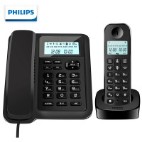 飞利浦(PHILIPS)无绳电话机座机 无线座机子母机 办公家用 DCTG167(黑色)