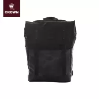 皇冠 CROWN皇冠 大容量双肩背包商务通勤电脑包时尚迷彩书包 E-P1109S/17” 黑色