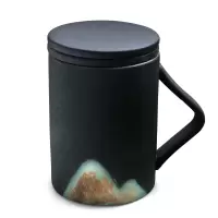 苏氏陶瓷 SUSHI CERAMICS 茶杯手绘釉画陶瓷茶格盖杯配过滤内胆办公泡茶马克杯