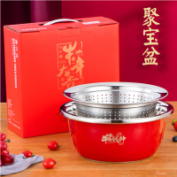加厚不锈钢盆 春节过年聚宝盆
