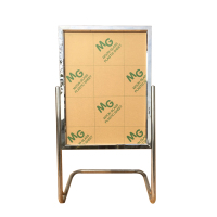 牌指示牌L型60*80加厚银色落地水牌