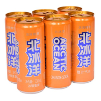 北冰洋 橙味+桔味 饮料 12瓶/箱