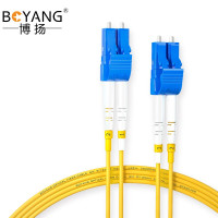 博扬(BOYANG)BY-100052S 电信级光纤跳线LC-LC(UPC) 100米 单模双芯尾纤 Φ2.0跳纤网线