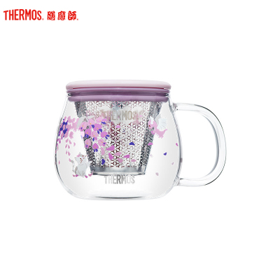 膳魔师(THERMOS)朱一龙同款膳魔师紫藤花系列保温杯吸管杯玻璃花茶杯焖烧罐保温壶TCGH-440