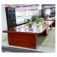 实木木皮会议桌大型会议桌 会议桌H-833 4200×1600×760