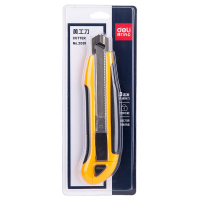 得力(deli) 2091三连发储刀式美工刀 办公家用裁纸刀