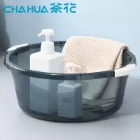 茶花35CM把手防滑盆 塑料盆 洗脸盆 颜色随机
