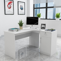 电脑桌 转角办公桌员工桌职员办公桌组合卧室办公桌子白色