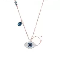 SWAROVSKI 施华洛世奇 DuoEvilEye恶魔之眼人造仿水晶项链女锁骨链吊坠5172560 礼物女轻奢饰品