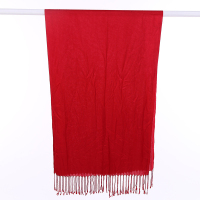 中国红小羊绒(加厚)围巾 XC0267 披肩保暖仿羊绒红色围巾190*34 (单位:条)
