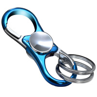 jobon中邦指尖陀螺钥匙扣 男女士个性双环汽车钥匙链挂件创意礼品ZB-169