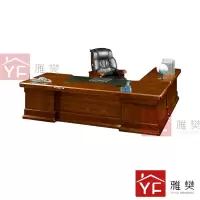 雅樊办公桌FBGZ-YL015 实木油漆电脑桌 主管桌老板桌总裁桌 大班台写字台 B-2435(240*110*76cm