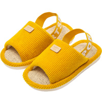 幸福玛丽/CheerfulMar夏季鱼嘴可爱卡通室内居家地板防滑棉麻小孩凉拖四季儿童亚麻拖鞋