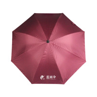 蓝雨(LANYU) 定制款黑胶布紫红色雨伞 162-6