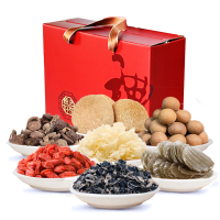 雪都新年甄选干货礼盒1480g 内含银耳花 珍珠菇 秋木耳 红薯粉皮 宁夏枸杞 桂圆干 猴头菇