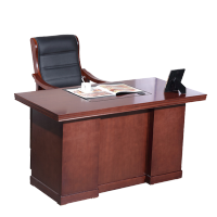 旭辉单人办公桌椅组合 油漆经理桌中式财务台主管办公桌
