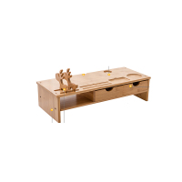 （HD）雅欧达 小鹿1号 双抽电脑显示器增高支架（计价单位：个）原木色