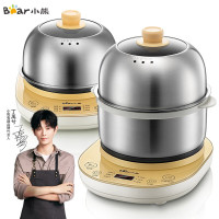 小熊 BEAR 煮蛋器 家用微电脑预约定时不锈钢多功能双层蒸蛋器ZDQ-A14E6