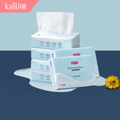 开丽(Kaili)婴儿柔润纸面巾宝宝手口专用100抽*6包
