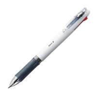 斑马(ZEBRA) B4A5 0.7mm 纤巧四色圆珠笔 多功能原子笔 白色笔杆 红色 单支装