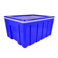 保温箱商用塑料60L升 食品冷藏 蓝色无扣经典款