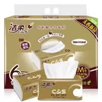 洁柔(C&S) 金尊三层软抽130抽 6包/提 单提装