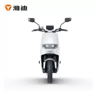 雅迪yadea新款莱昂电动车72V20AH石墨烯电池豪华电摩时尚代步轻便电瓶车通勤车 丝绸白