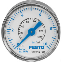 费斯托 FESTO MA-15-10-QS-4(153383) 压力表 MA-15-10-QS-4(包装数量 1个)