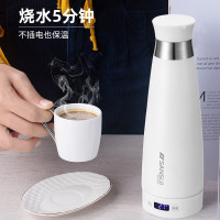 [精选]山水(SANSUI)SZK80F 白色300ml调温电热水杯真空保温电热水杯迷你随行冲奶泡茶便携烧水杯礼品杯