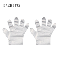 卡质(KAZHI) 一次性PE手套 美容美发防水手套 0.6克 普厚 100只/包 10包装