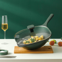 金嫂子KAZT202733麦饭石不粘炒锅