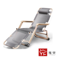 雅樊-YRQT02银灰色特斯林床面 多功能躺椅 折叠床 单人午休床 家用简易便携行军椅 办公室午睡床