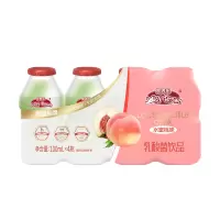 Jelley Brown界界乐 经典款乳酸菌饮料 水蜜桃味100ml*4瓶（赠品）