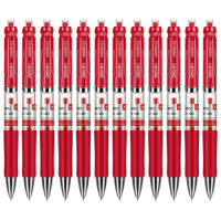 碳素笔红色 得力S01 12支/盒 单位:盒
