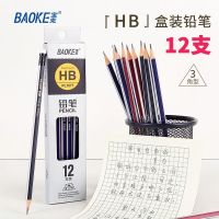 宝克(baoke) PL-1677 高品质铅笔学生三角杆学姿铅笔素描绘画笔木质儿童书写美术铅笔HB 12支/盒 单盒价