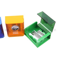 宝克(baoke) SH-1701 双孔削笔刀 大小铅笔卷笔器 颜色随机 24个/盒 单盒价