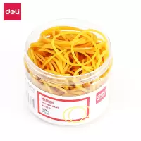 得力（deli） 橡皮筋 办公橡皮筋 皮筋 圆圈型 财务库房办公用品 3215橡胶圈(黄)(约317根/筒